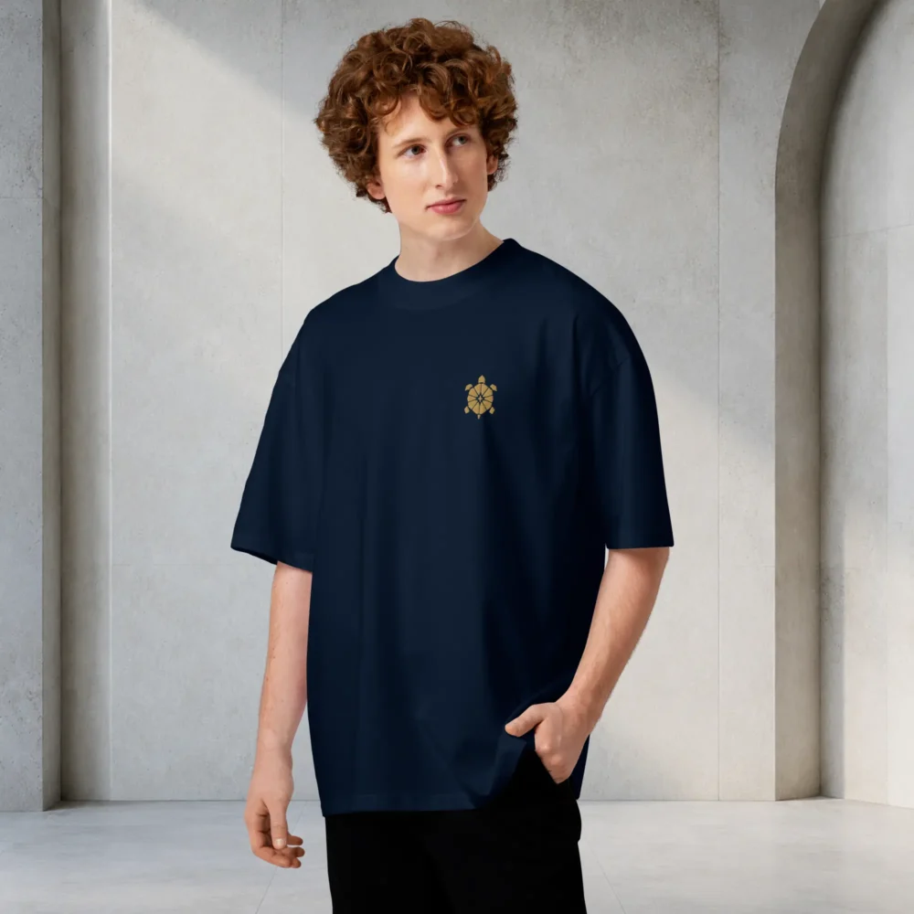 unisex-organic-oversized-high-neck-blaster-2.0-t-shirt-french-navy-front-6a97eed5040a0 First Orbit Organic Oversized T-Shirt