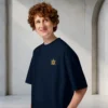 unisex-organic-oversized-high-neck-blaster-2.0-t-shirt-french-navy-left-6a97eed50535c First Orbit Organic Oversized T-Shirt