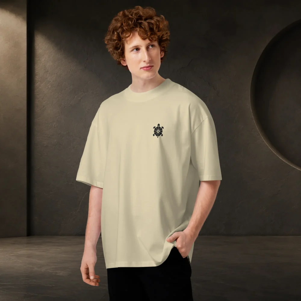 unisex-organic-oversized-high-neck-blaster-2.0-t-shirt-stone-front-6a97f0c62fd7e First Orbit Organic Oversized T-Shirt
